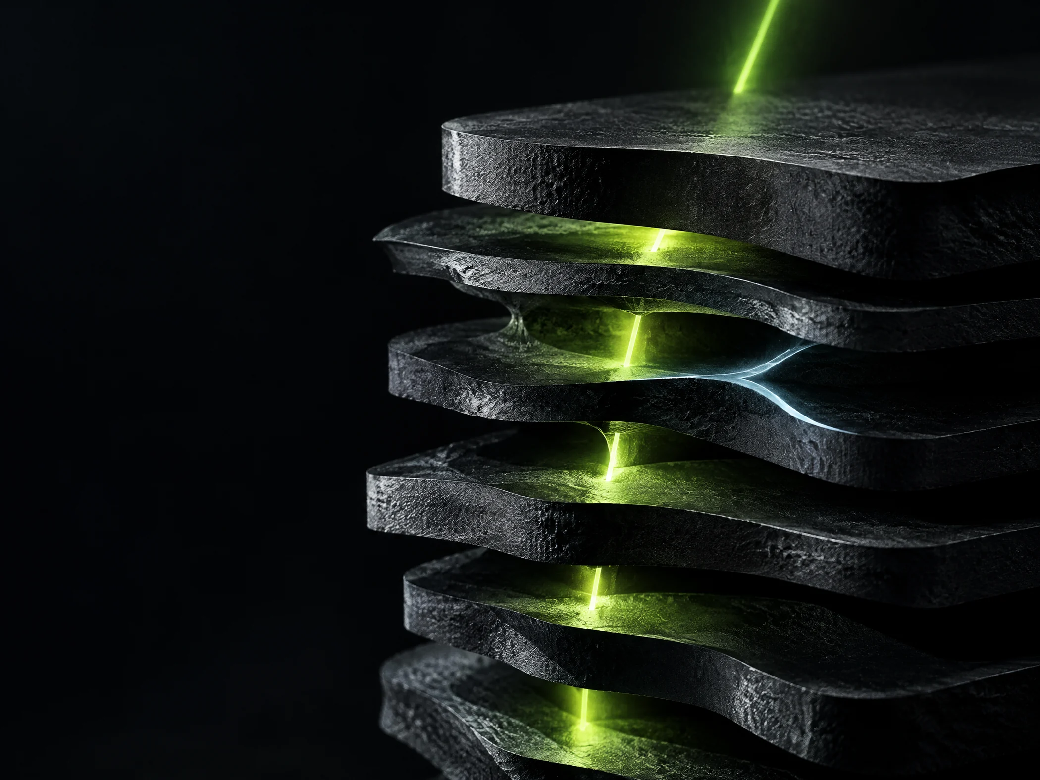 Abstract layered material representing the steps in email delivery diagnosis